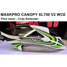 MaskPro Airbrush Fiberglass Canopy For XLPower 700 V2 WC Edition