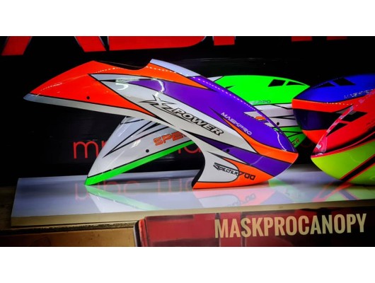 Maskpro Canopy Airbrush Fiberglass Canopy For XL Power 700   /w magnets