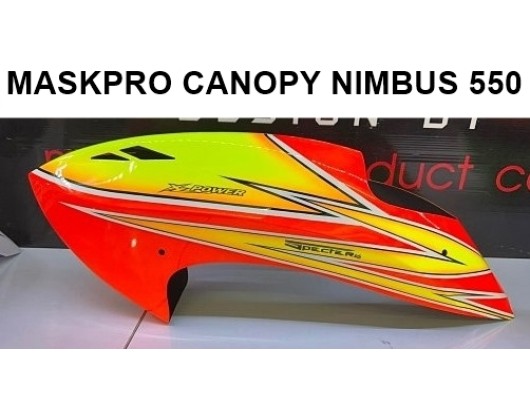 MaskPro Airbrush Fiberglass Canopy For XL Power Nimbus 550 