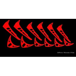 3Pro Neon Red Vertical/Horizontal Fins For Trex 500 