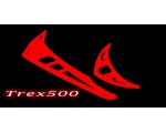 3Pro Neon Red Vertical/Horizontal Fins For Trex 500 
