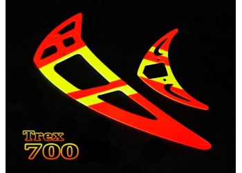 3Pro Neon Vertical/Horizontal Fins For Trex 700 