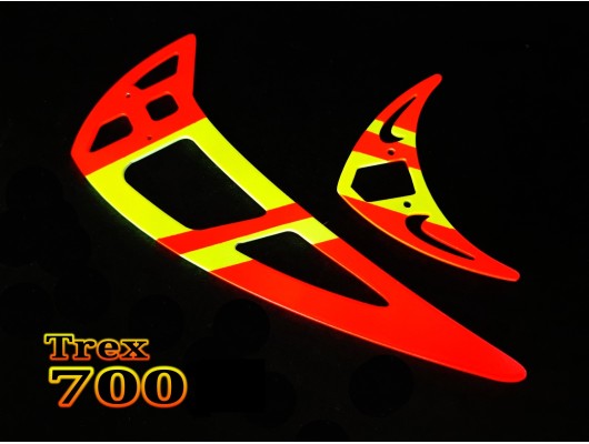 3Pro Neon Vertical/Horizontal Fins For Trex 700 