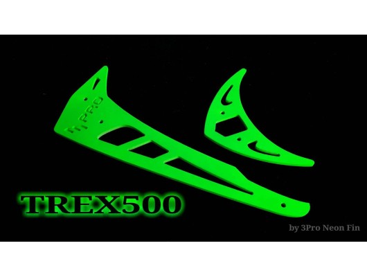 3Pro Neon Green Vertical/Horizontal Fins For Trex 500