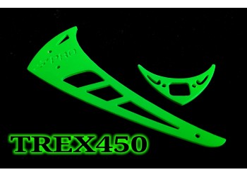 3Pro Neon Green Vertical/Horizontal Fins For Trex 450 Type 1