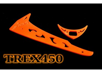 3Pro Neon Orange Vertical/Horizontal Fins For Trex 450 Type 4